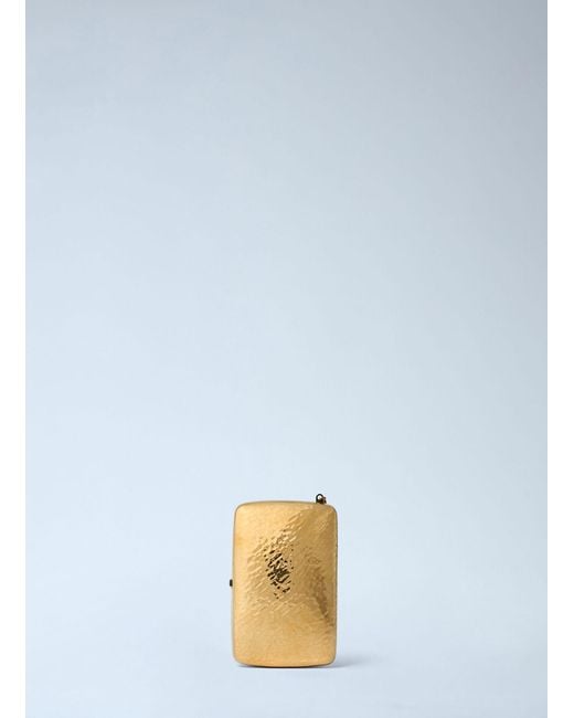 Saint Laurent Natural Hammered-Logo Cigarette Case