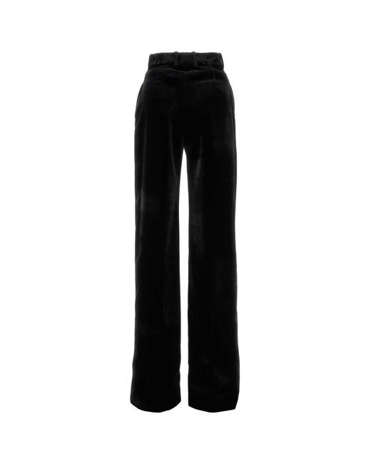 Ermanno Scervino Black High-Waist Wide Leg Trousers