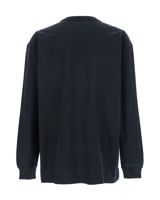 Purple Brand Blue Logo Crewneck T-Shirt for men