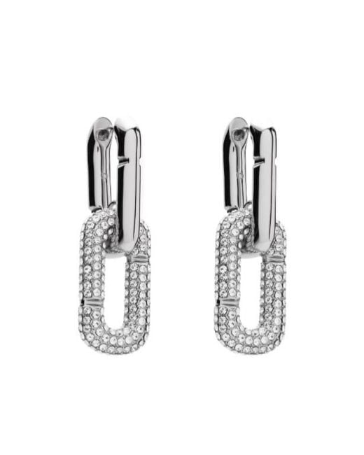 Marc Jacobs White The Pop J-Marc Pavé Drop Earrings