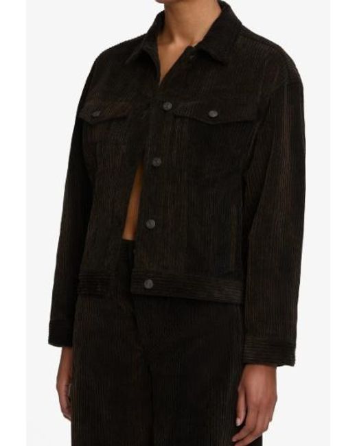 FRAME Black Corduroy Casual Jacket
