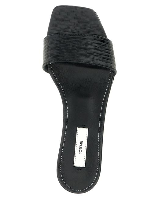 Totême Multicolor Lizard-Embossed Bandeau Sandals