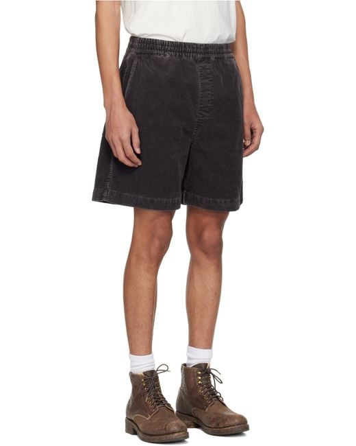 Carhartt Gray Reynold Corduroy Shorts for men