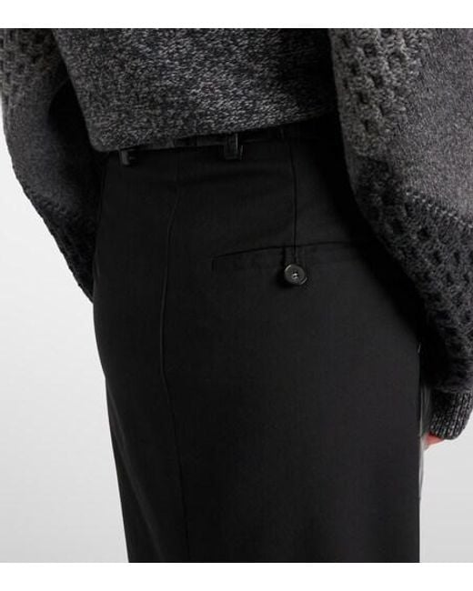 Stella McCartney Black Croco Pencil Skirt