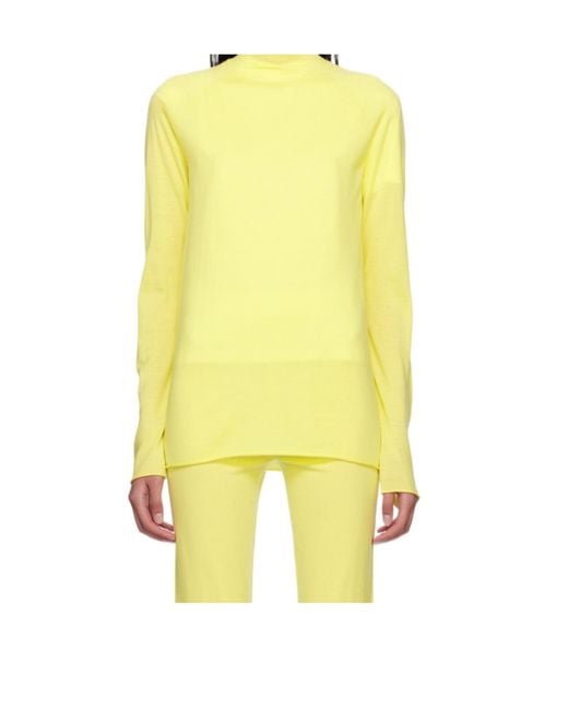 Studio Nicholson Yellow Calid Roll-Neck Knitted Jumper