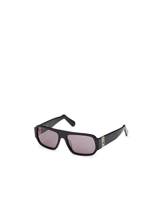 Gcds White Geometric Frame Sunglasses for men