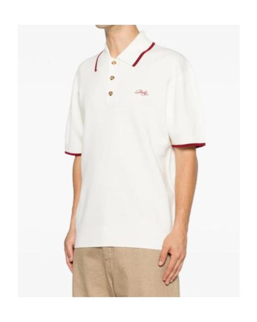 Drole de Monsieur White Short-Sleeved Polo Shirt for men