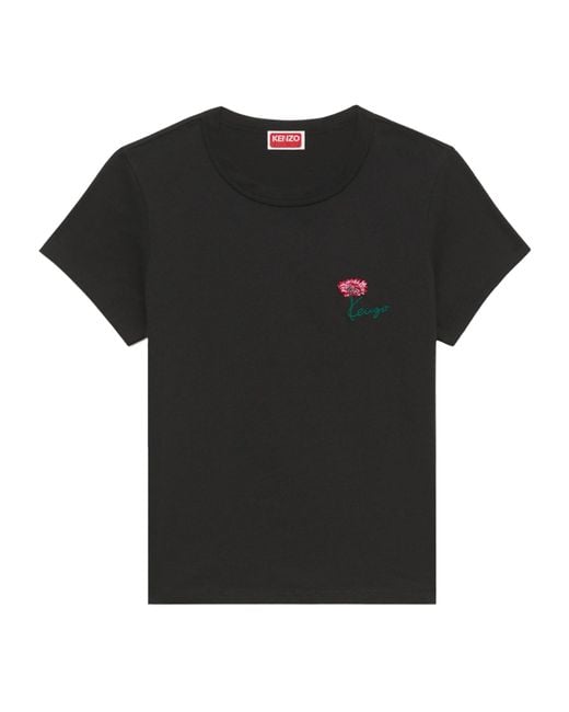 KENZO Black Floral Logo T-Shirt