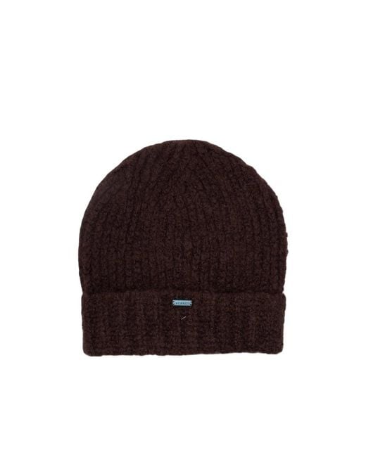 Alanui Red Ribbed-Knit Cashmere Beanie Hat