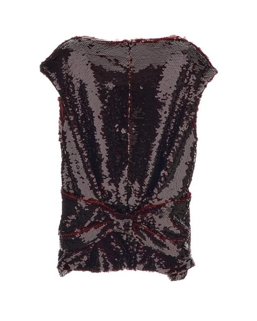 Simone Rocha Black Sequinned Sleeveless Top