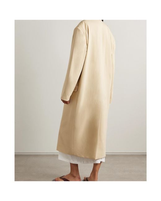 Frankie Shop Natural Tribeca Oversized Woven Coat