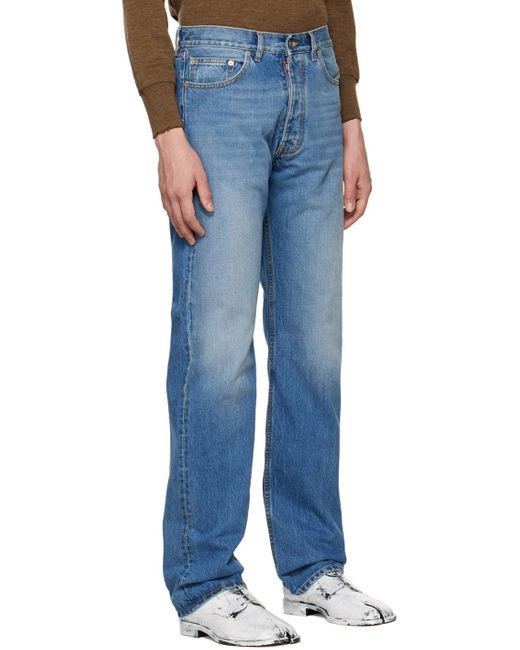 Maison Margiela Blue Straight-Leg Jeans for men