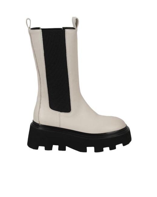 Elena Iachi Black Platform Chelsea Boots