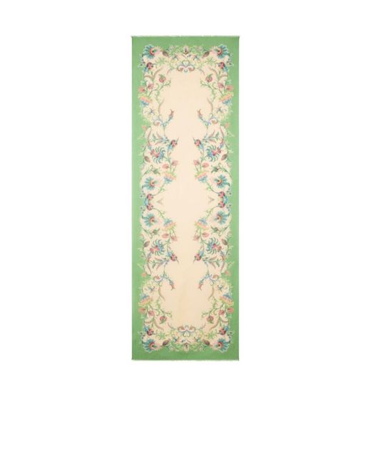 Etro Green Paisley Printed Scarf