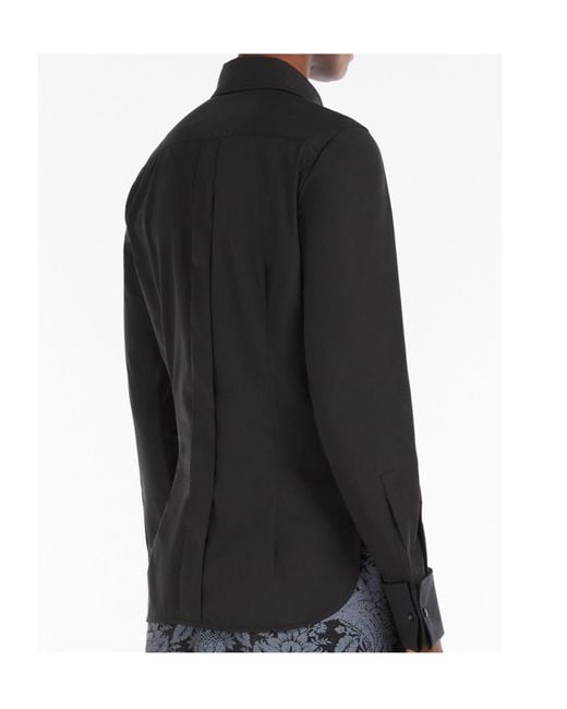 Max Mara Black Style Cotton Crepe Shirt