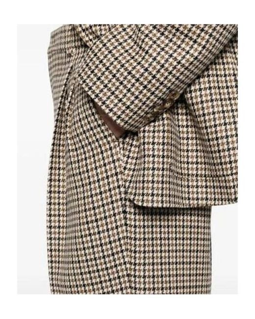 Valentino Gray Houndstooth Pleat Trousers for men