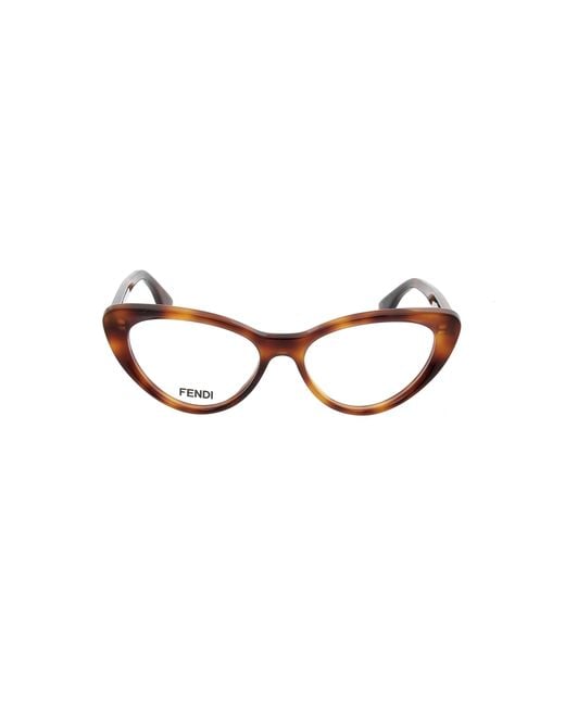 Fendi Black Eyewear Cat-Eye Frame Glasses