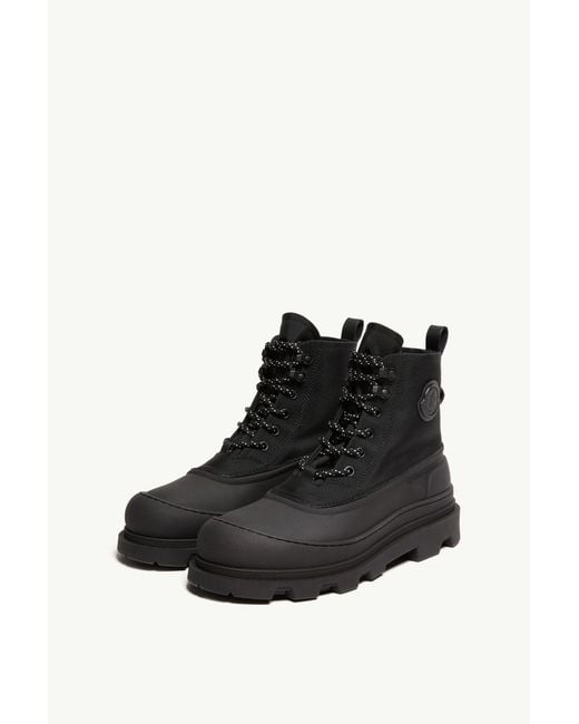Moncler Black Vera Sheal Lace-Up Boots for men