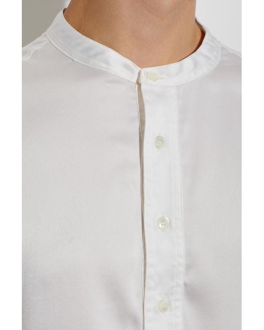 Tom Ford White Silk-Blend Pajama Shirt for men