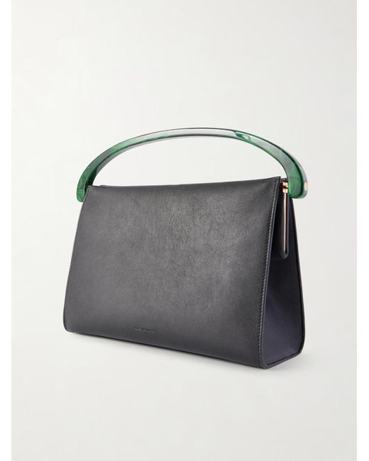 Dries Van Noten Black Leather Shoulder Bag