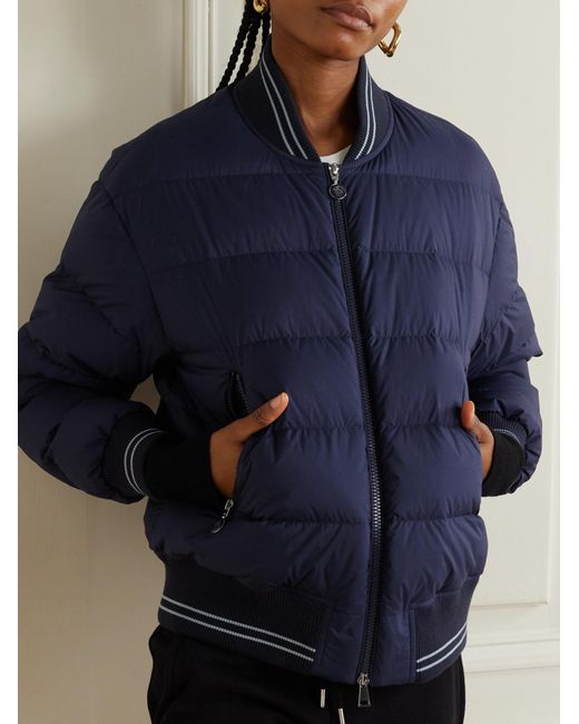 Moncler Blue Argo Bomber Puff Jacket