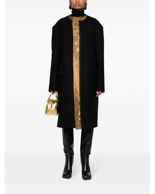 Dries Van Noten Black Long-Sleeved Coat