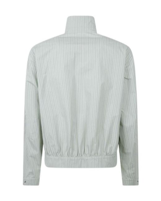 Dries Van Noten Gray Striped Jacket for men