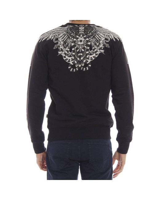 Just Cavalli Blue Printed Sweater for men