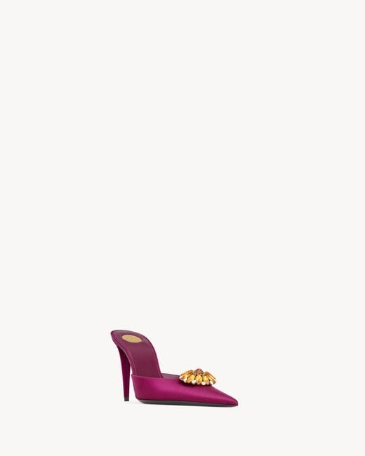 Saint Laurent Pink Cosmo Mules