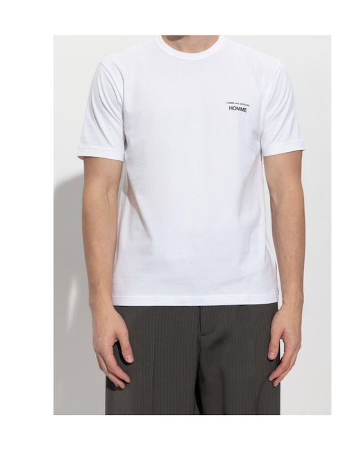 Comme des Garçons White Short-Sleeved T-Shirt for men