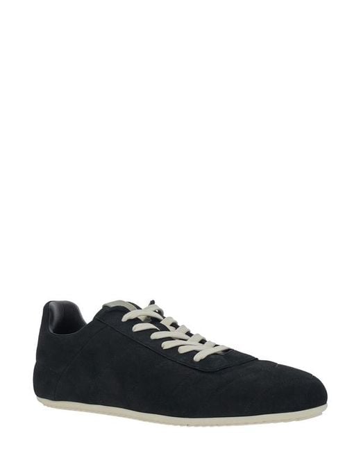 Rick Owens Black Quilted Minimal Low-Top Sneakers for men