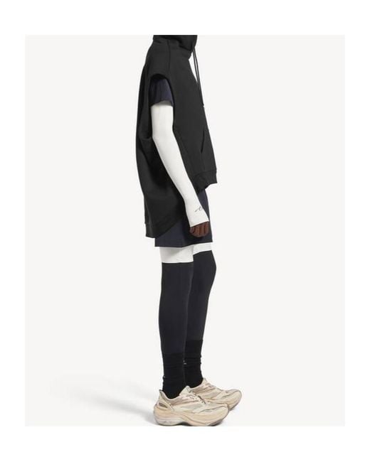 Balenciaga Black Cotton Sleeveless Hoodie for men
