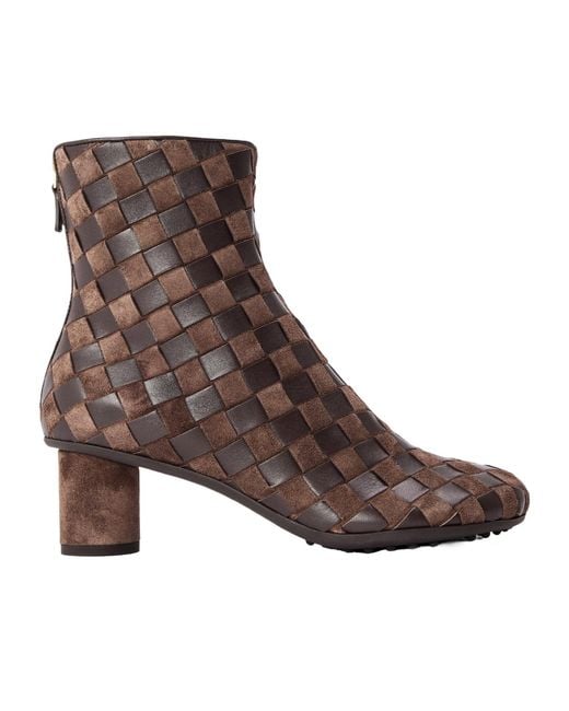 Bottega Veneta Brown Minimalist Ankle Boots