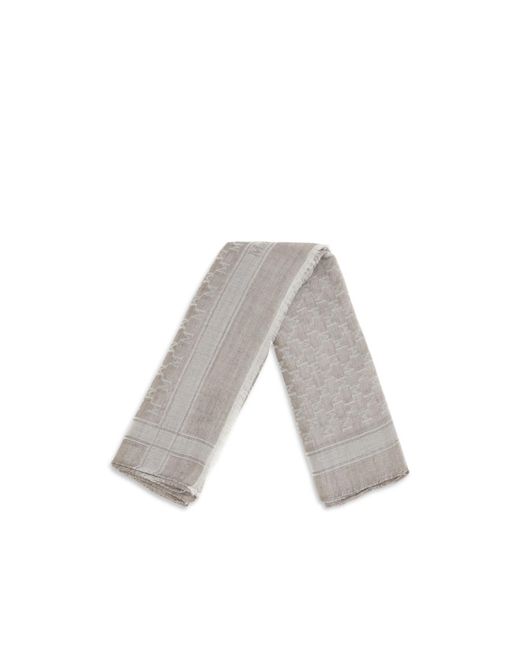 Max Mara White Ora Jacquard Scarf