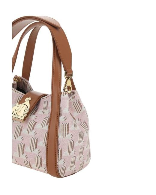 Lanvin Pink Small Printed Handbag