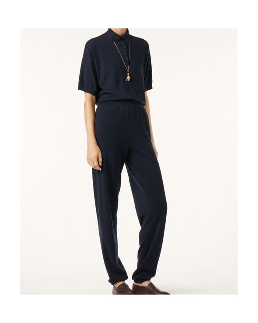 Loro Piana Blue Wool Blend Casual Pants