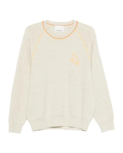 Isabel Marant White Crew-Neck Sweater for men