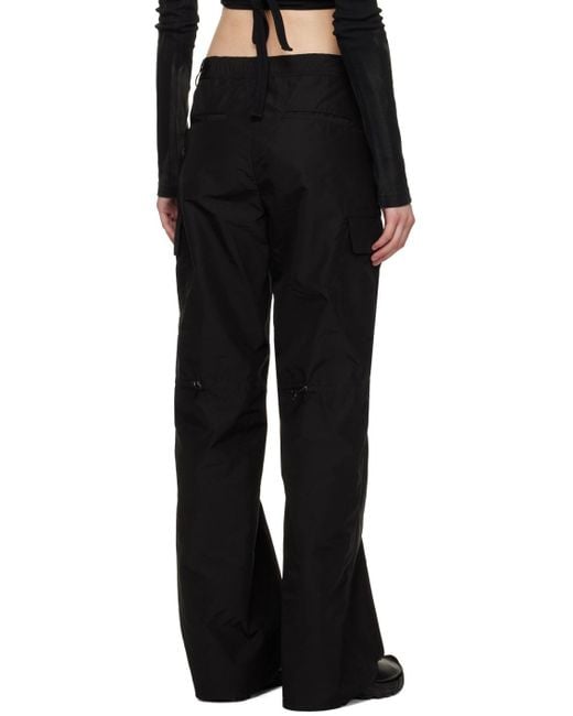Our Legacy Black Wide-Leg Cargo Trousers