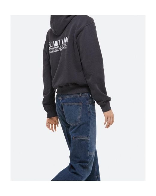 Helmut Lang Blue Meatpacking Hoodie for men
