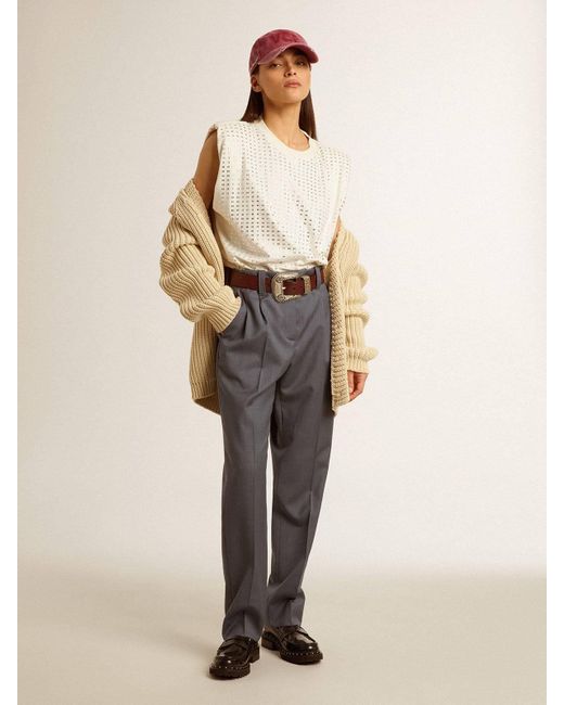 Golden Goose Deluxe Brand Natural Melody Chunky-Knit Cardigan