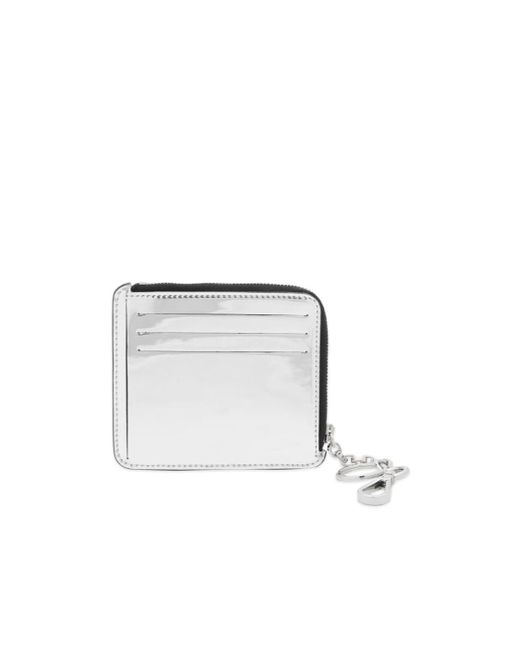Acne White Zipper Wallet for men