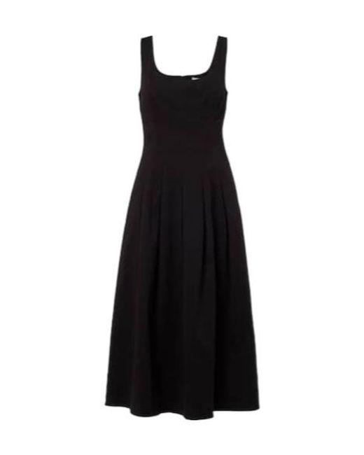 Proenza Schouler Black Shelby Cotton-Blend Midi Dress