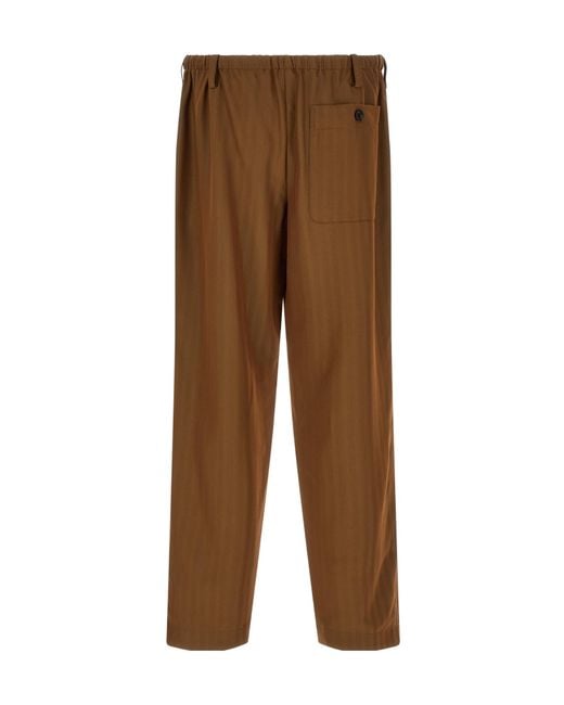 Dries Van Noten Brown Penny Long Pants for men