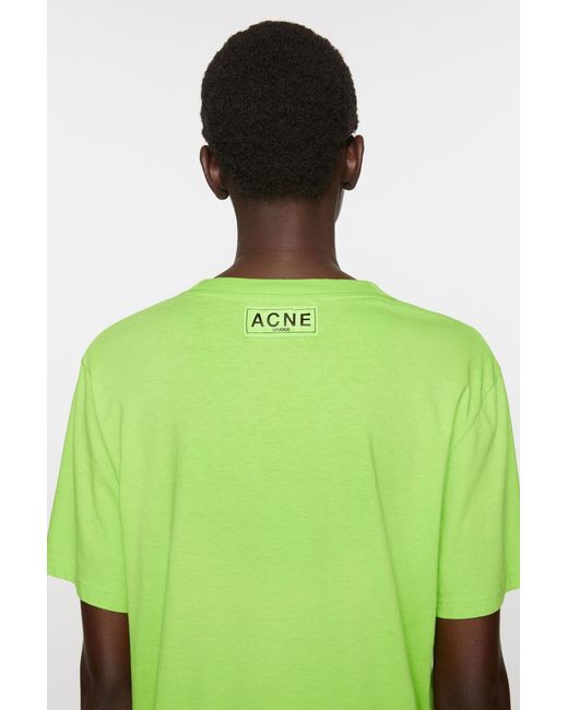 Acne Green Printed T-Shirt for men