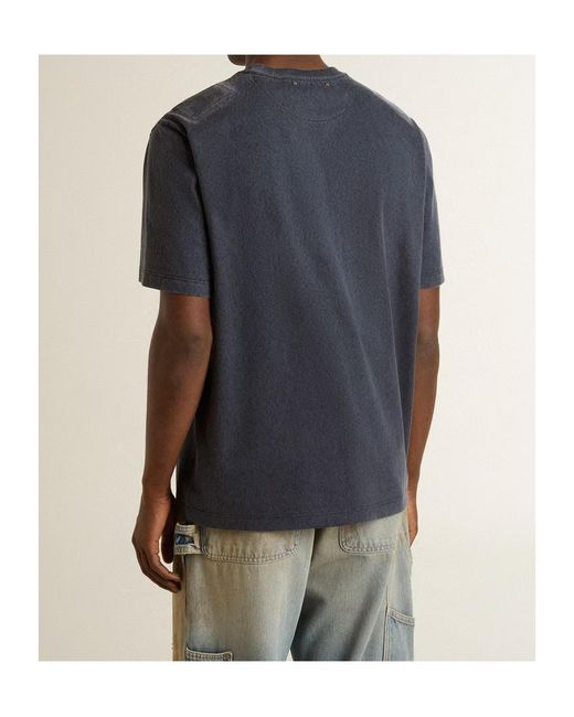 Golden Goose Deluxe Brand Blue T-Shirt for men