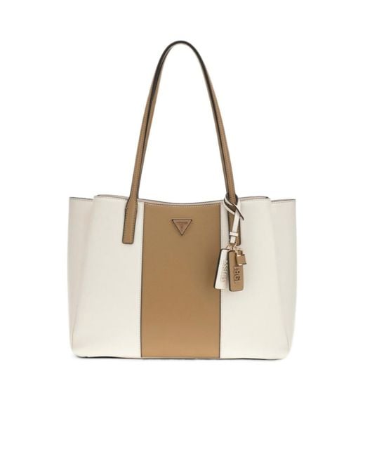 Guess White Noelle Tote Bag