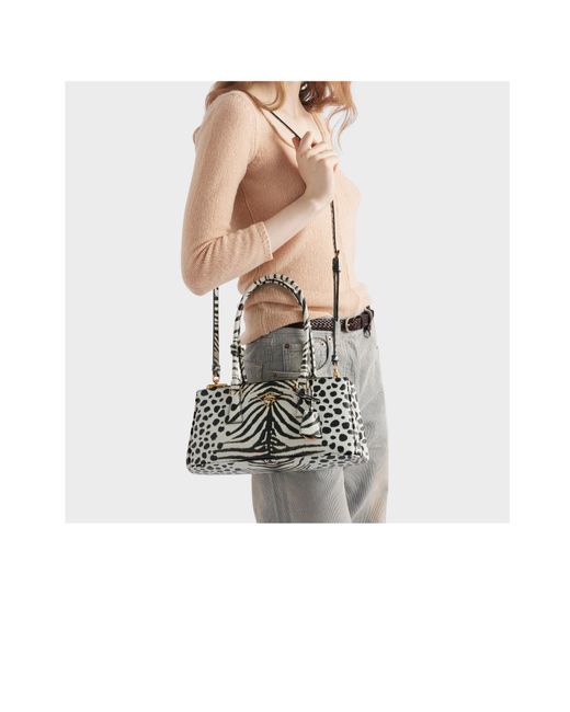Prada Black Galleria Medium Printed Saffiano Leather Bag