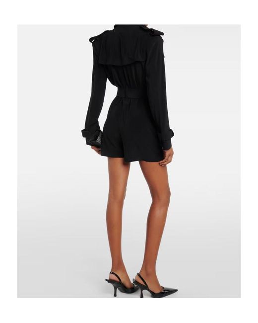 Norma Kamali Black Jersey Playsuit