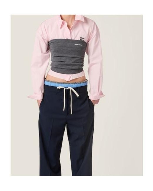 Miu Miu Gray Wool Top