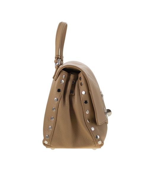 Zanellato Brown Flip Shoulder Bag